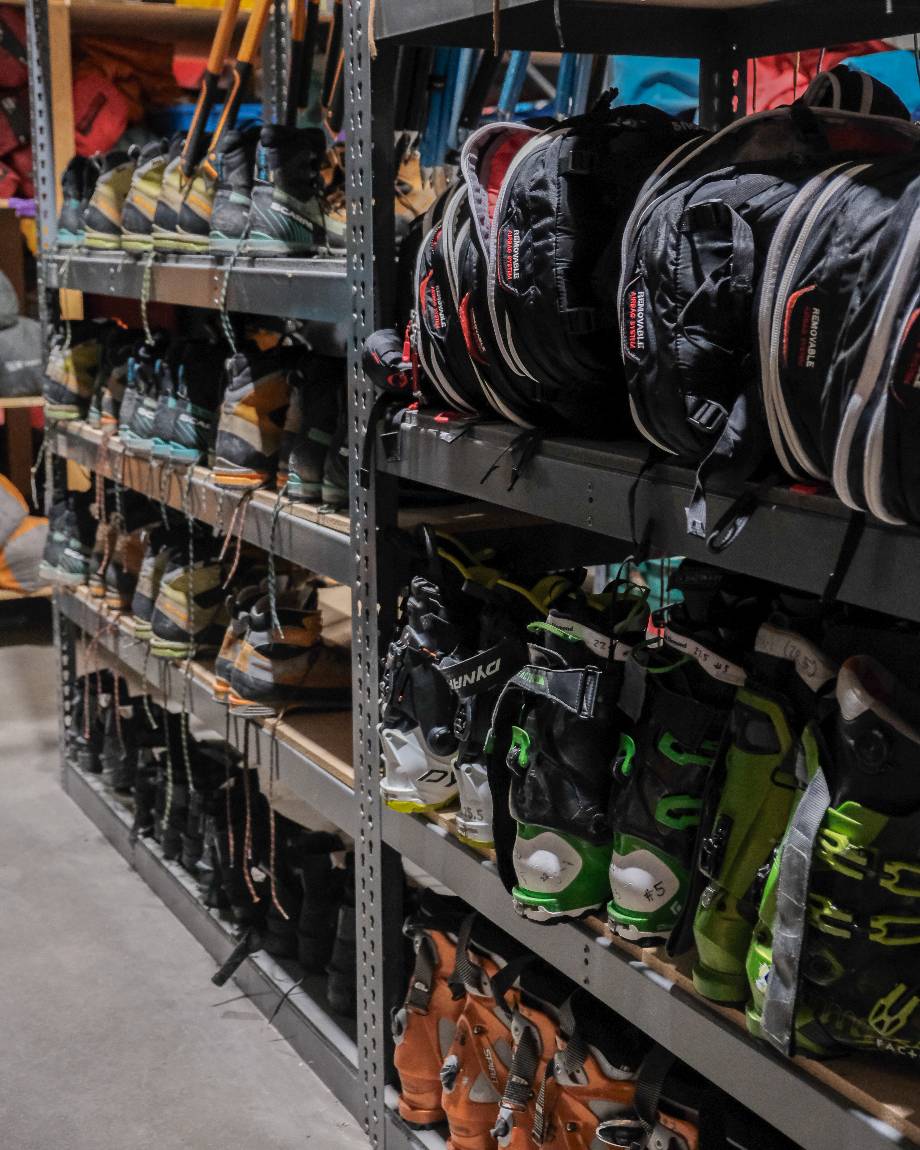 Adventure Studies boots and personal equipment